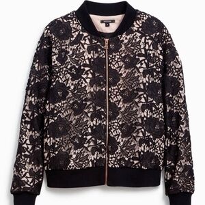 Stella & Dot Danielle Lace Bomber Jacket